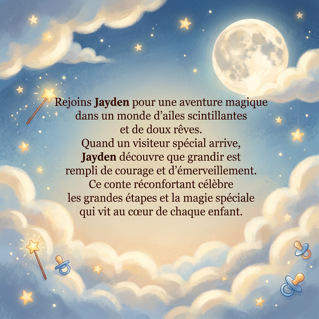 Quatrième de couverture de « Jayden et la Fée des Tétines »