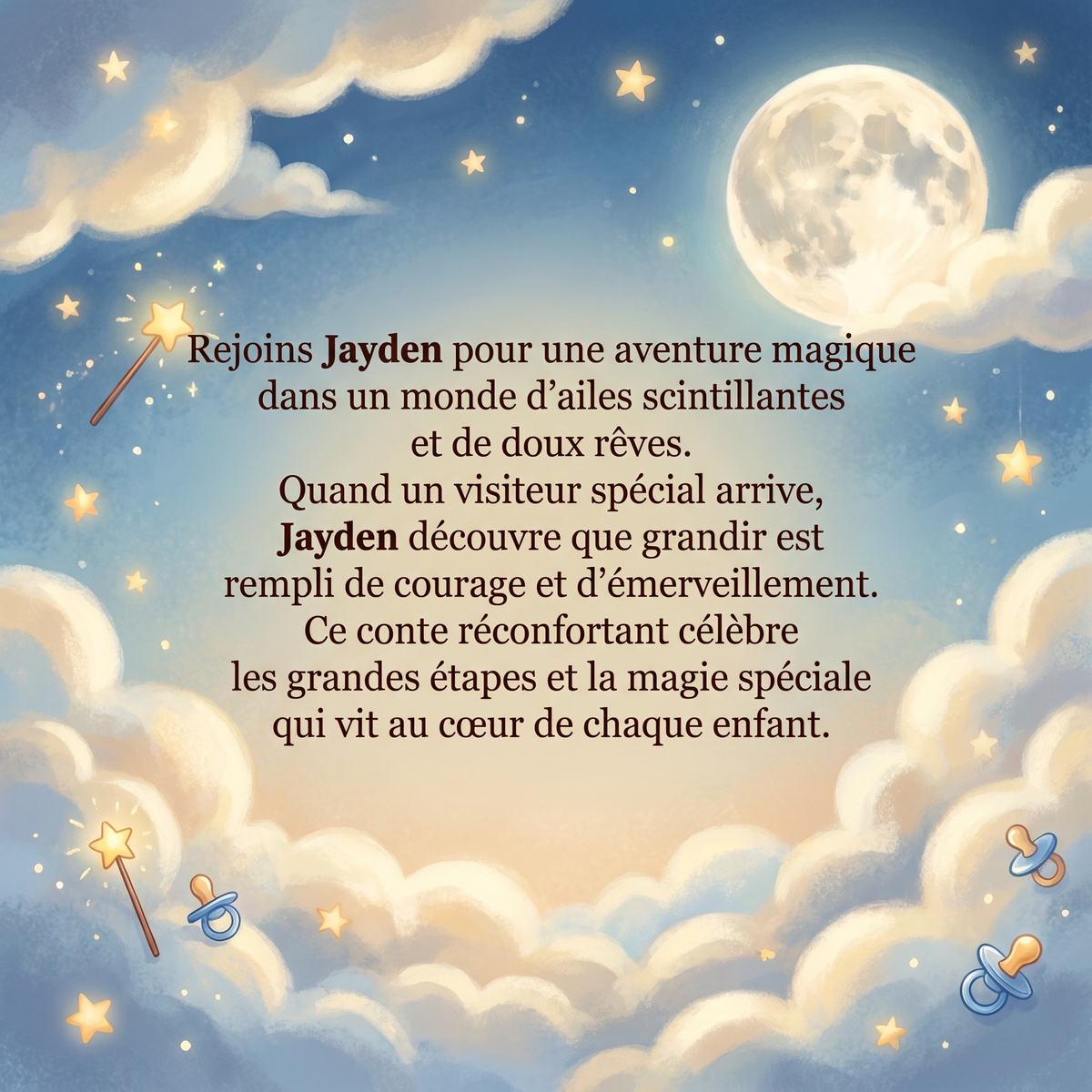 Quatrième de couverture de « Jayden et la Fée des Tétines »