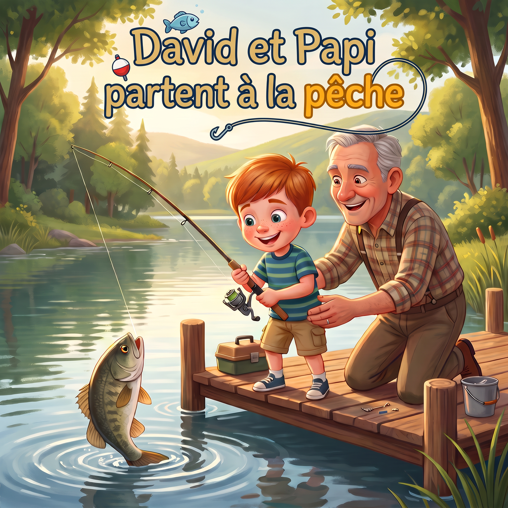 Couverture de « David et Papi partent à la pêche »