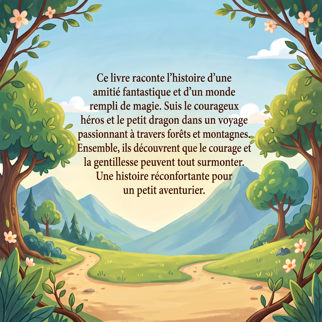 Quatrième de couverture de « Maé et le Petit Dragon Courageux »
