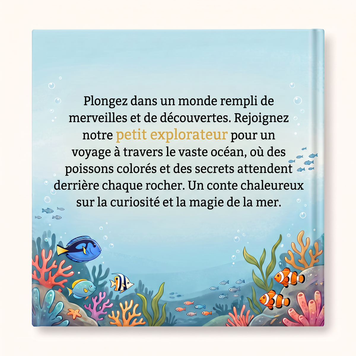 Quatrième de couverture de « Sacha, à la découverte des océans »