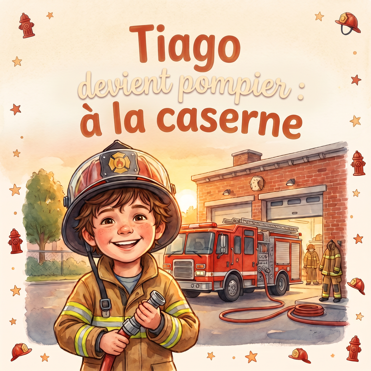 Couverture de « Tiago devient pompier: à la caserne »