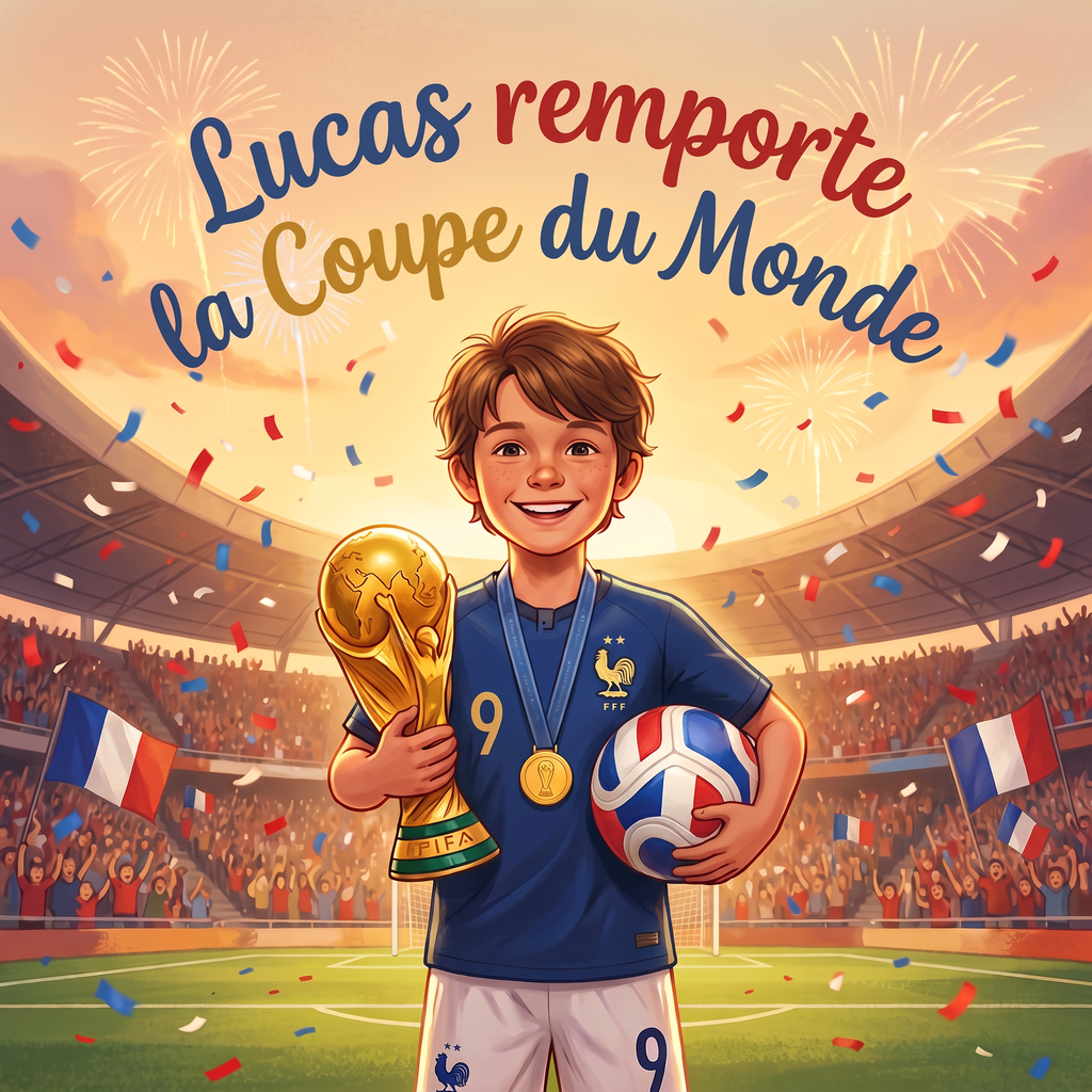 Couverture illustrée de « Lucas remporte la Coupe du Monde »