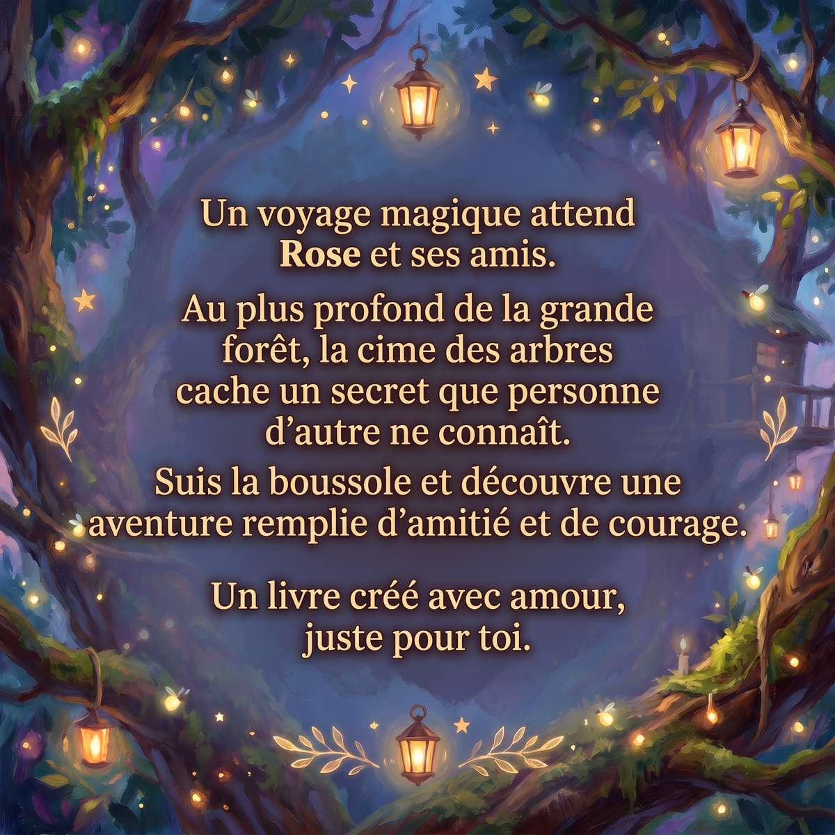Quatrième de couverture de « Rose et le mystère tout là-haut »