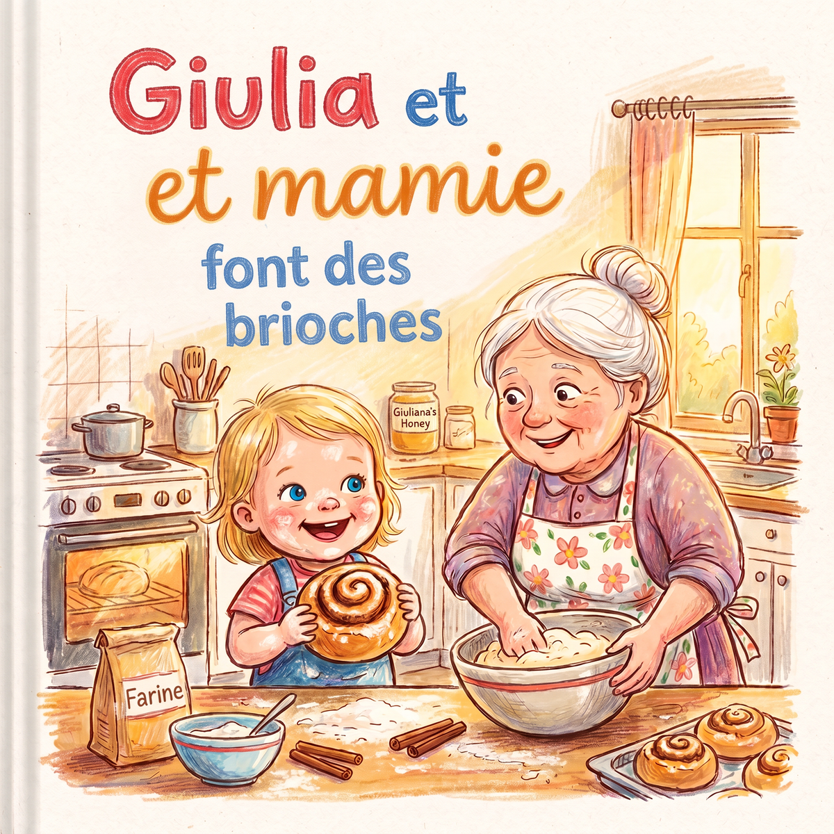 Couverture de « Giulia et et mamie font des brioches »