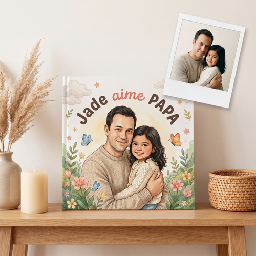 Livre « Jade aime PAPA » présenté avec sa couverture.
