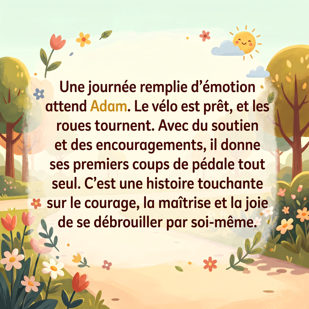 Quatrième de couverture de « Pédale, Adam, pédale ! »