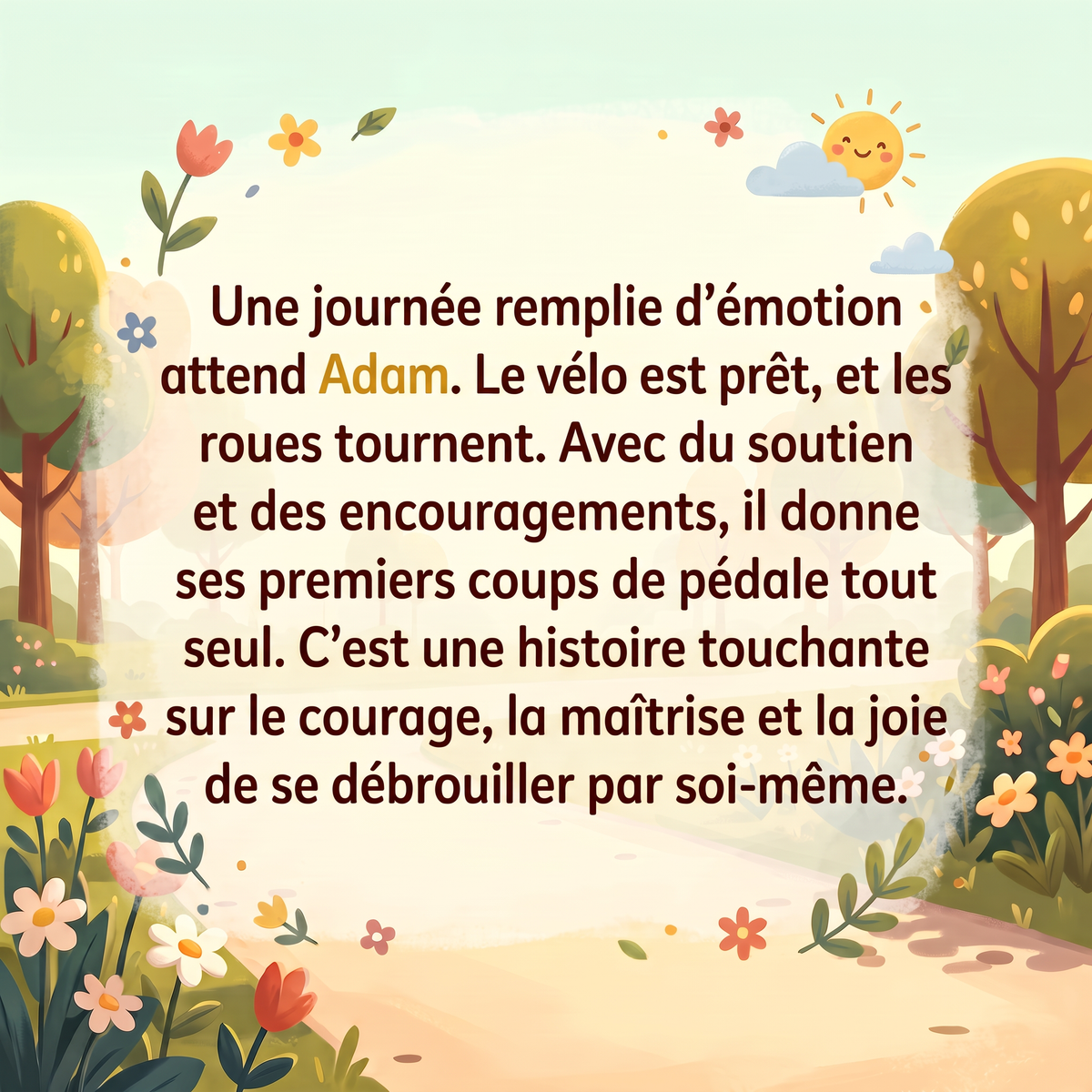Quatrième de couverture de « Pédale, Adam, pédale ! »