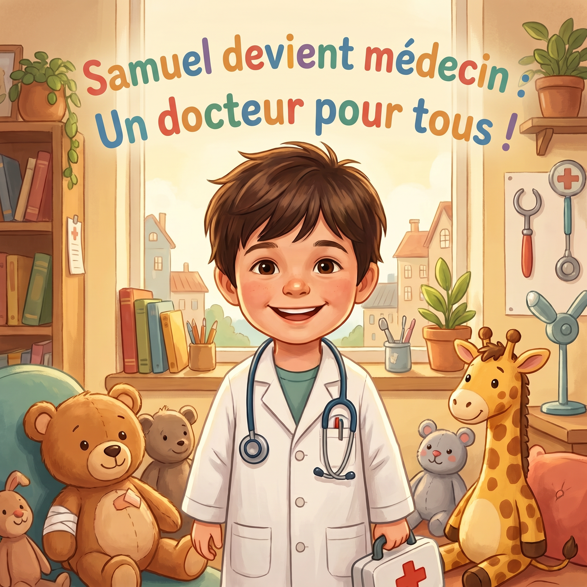 Couverture illustrée de « Samuel devient médecin: Un docteur pour tous! »
