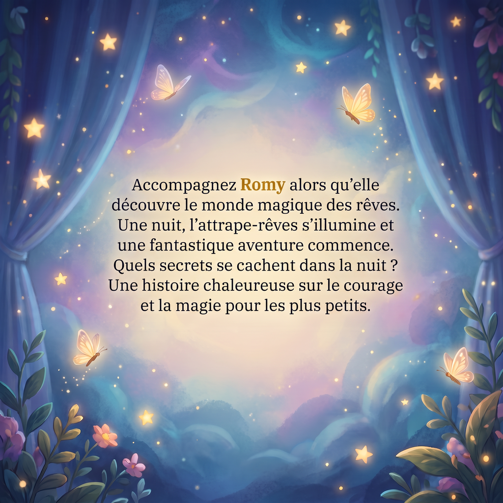 Quatrième de couverture de « Romy et le secret de l'attrape-rêve »