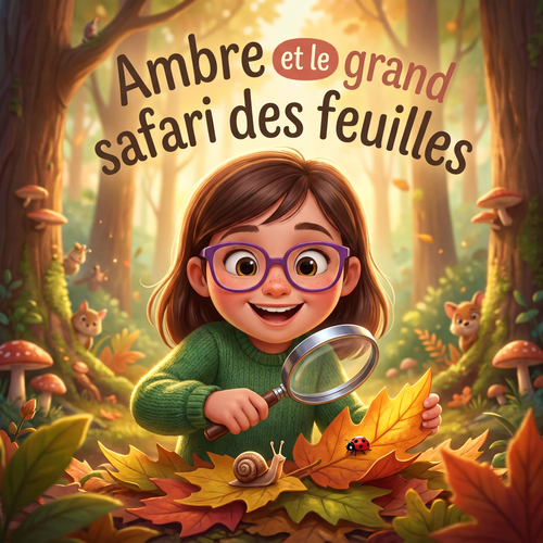 Couverture de « Ambre et le grand safari des feuilles »