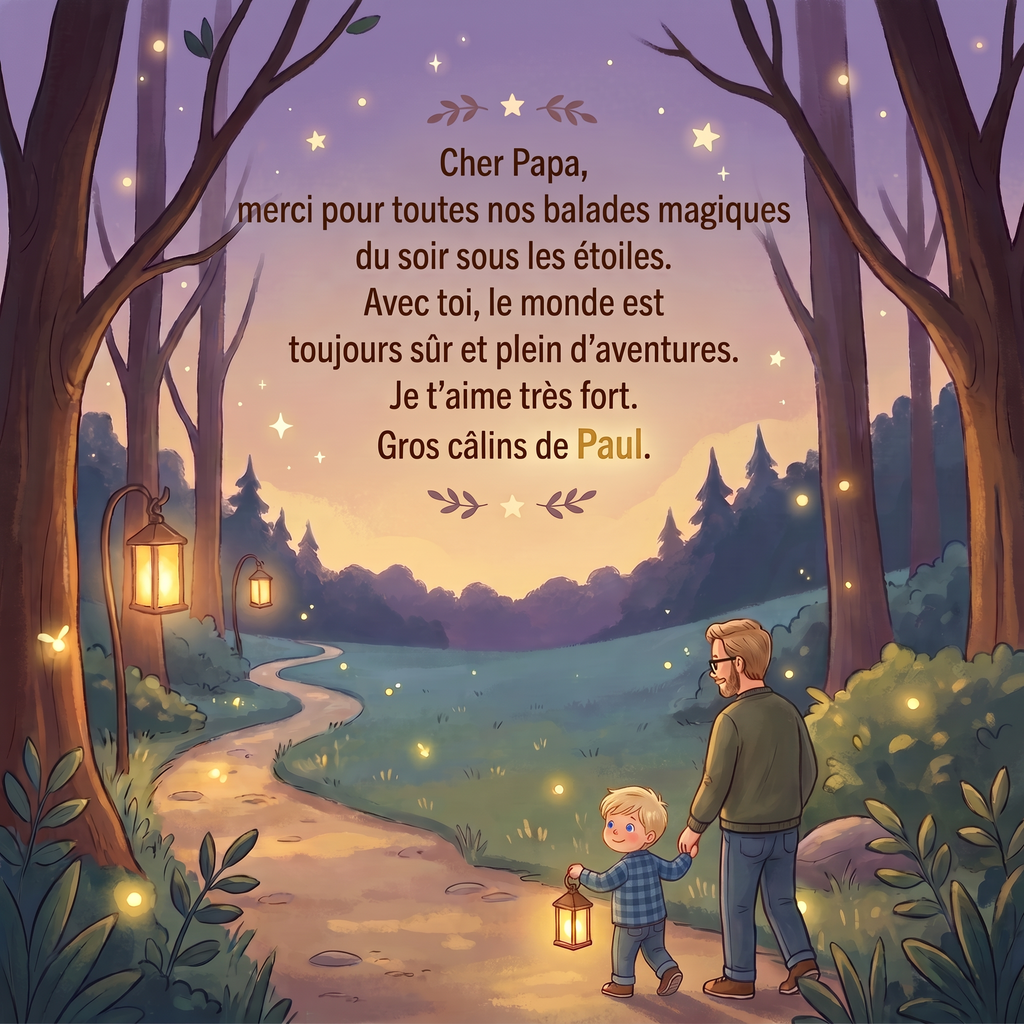 Quatrième de couverture de « La balade du soir de Paul et Papa »