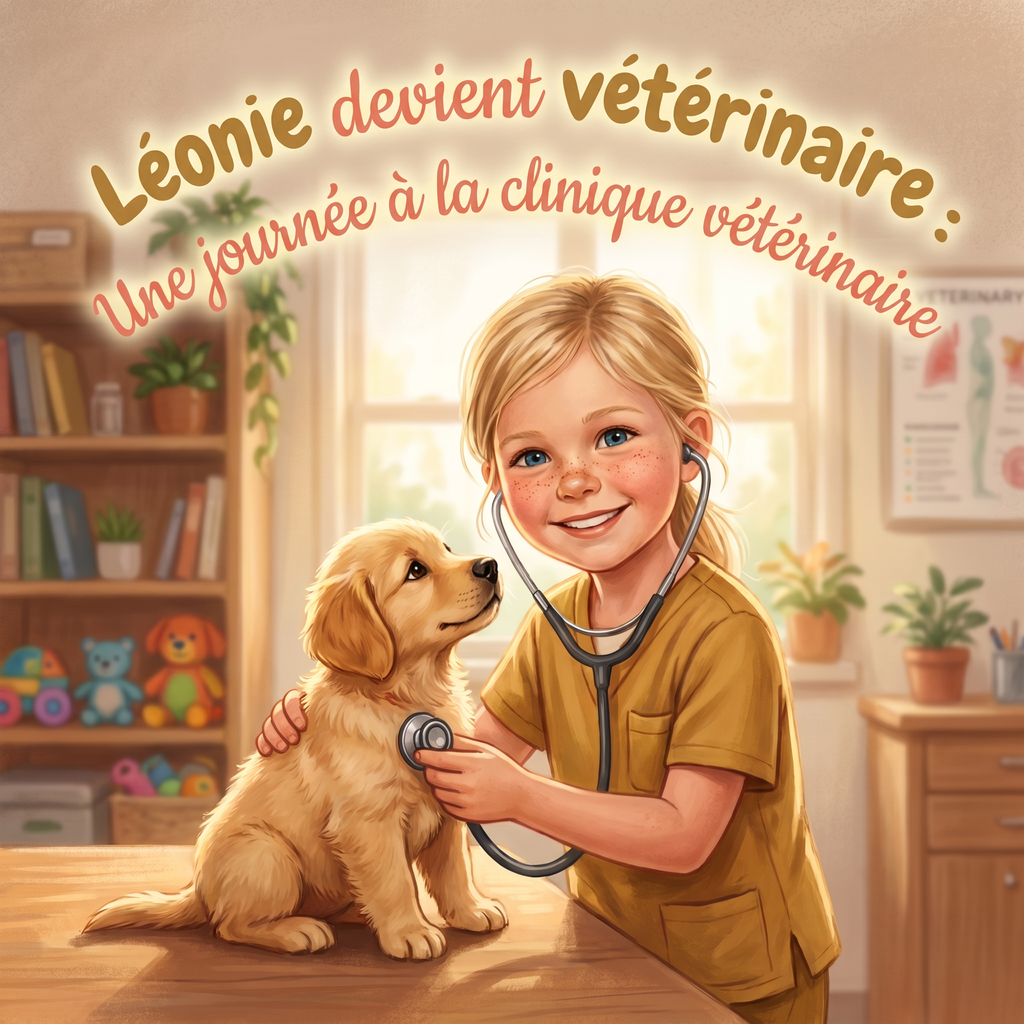 Couverture de « Léonie devient vétérinaire: Une journée à la clinique vétérinaire »
