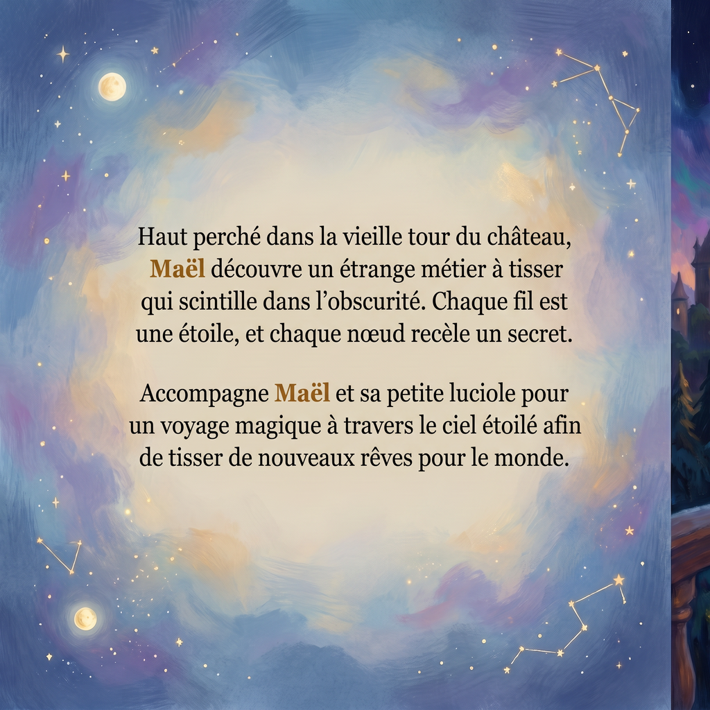 Quatrième de couverture de « La nuit où Maël a tissé le ciel »