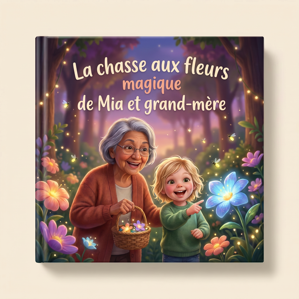 Image de « La chasse aux fleurs magique de Mia et grand-mère »