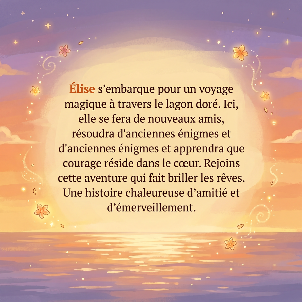 Quatrième de couverture de « Élise, princesse du Soleil couchant »
