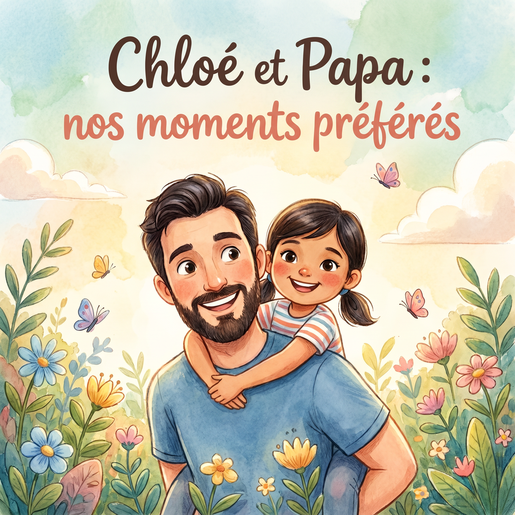 Couverture illustrée de « Chloé et Papa: nos moments préférés »