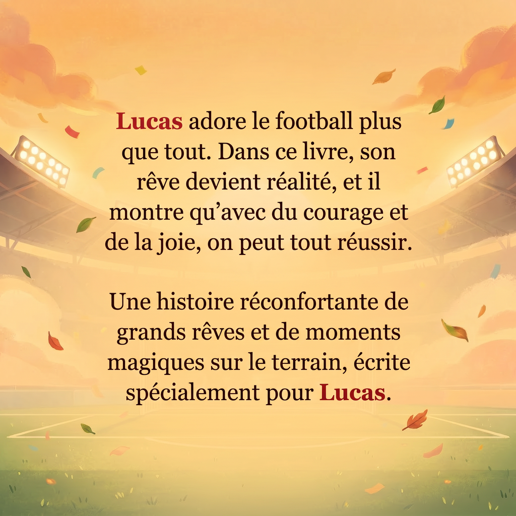 Quatrième de couverture de « Lucas remporte la Coupe du Monde »