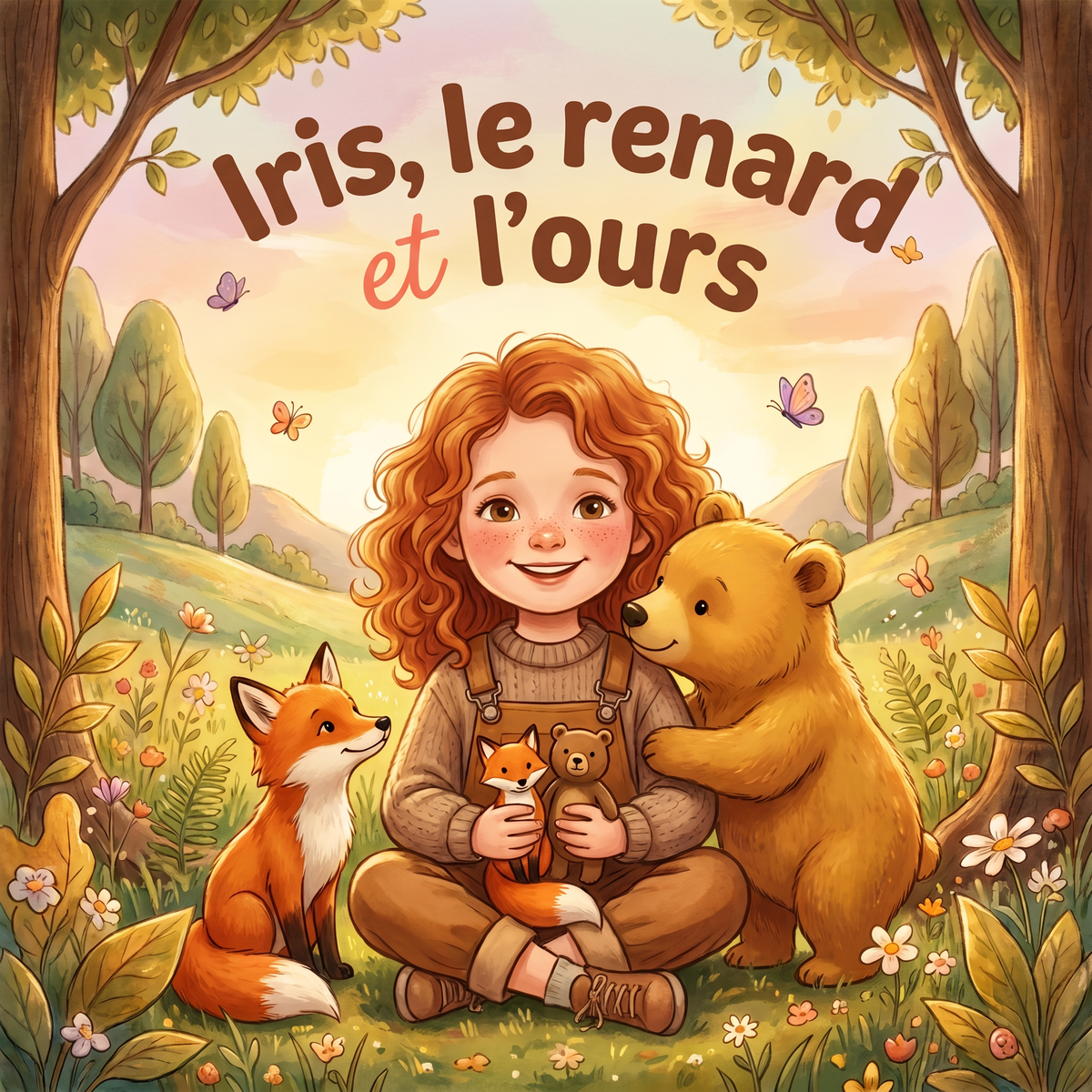 Couverture illustrée de « Iris, le renard et l’ours »