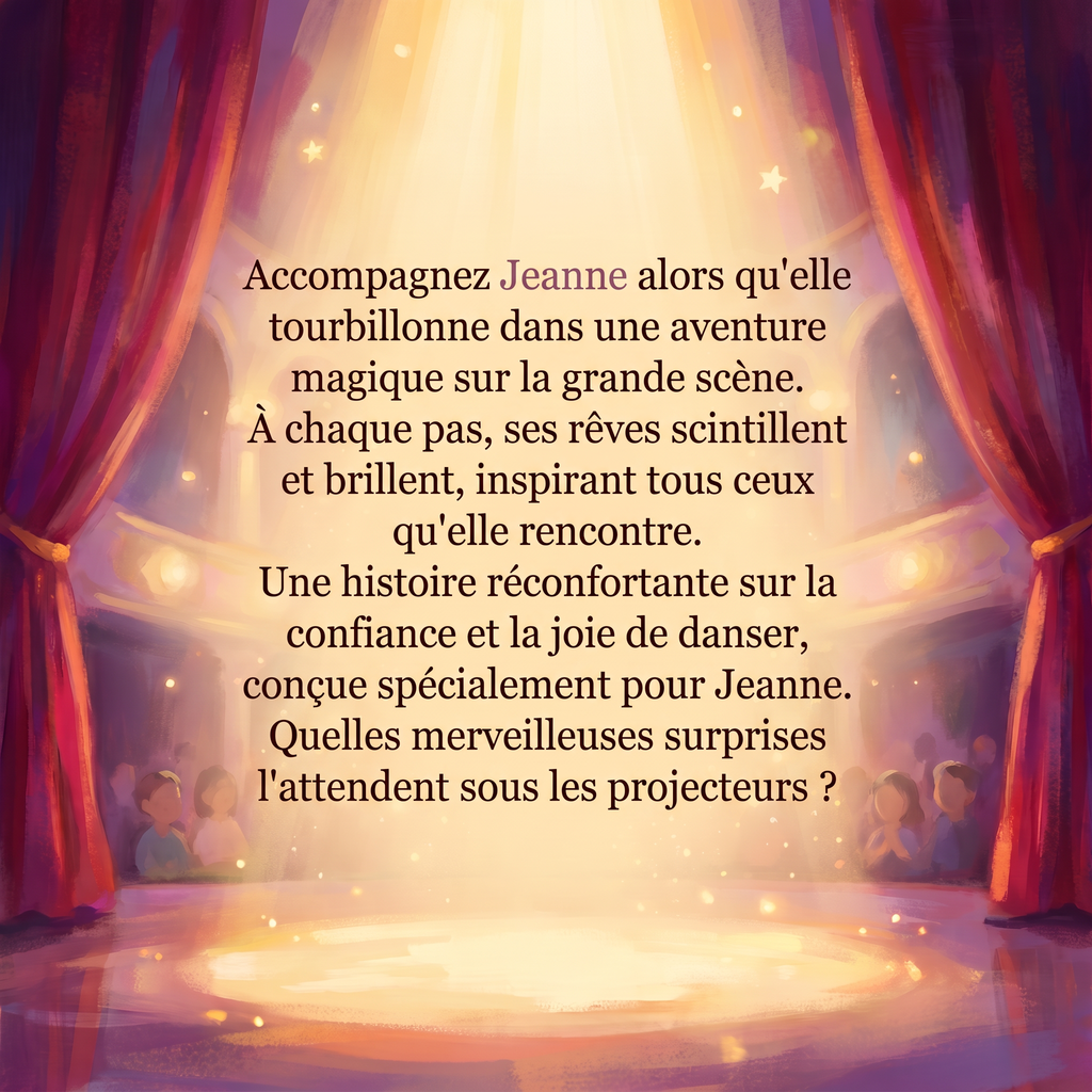 Quatrième de couverture de « Jeanne la Ballerine »