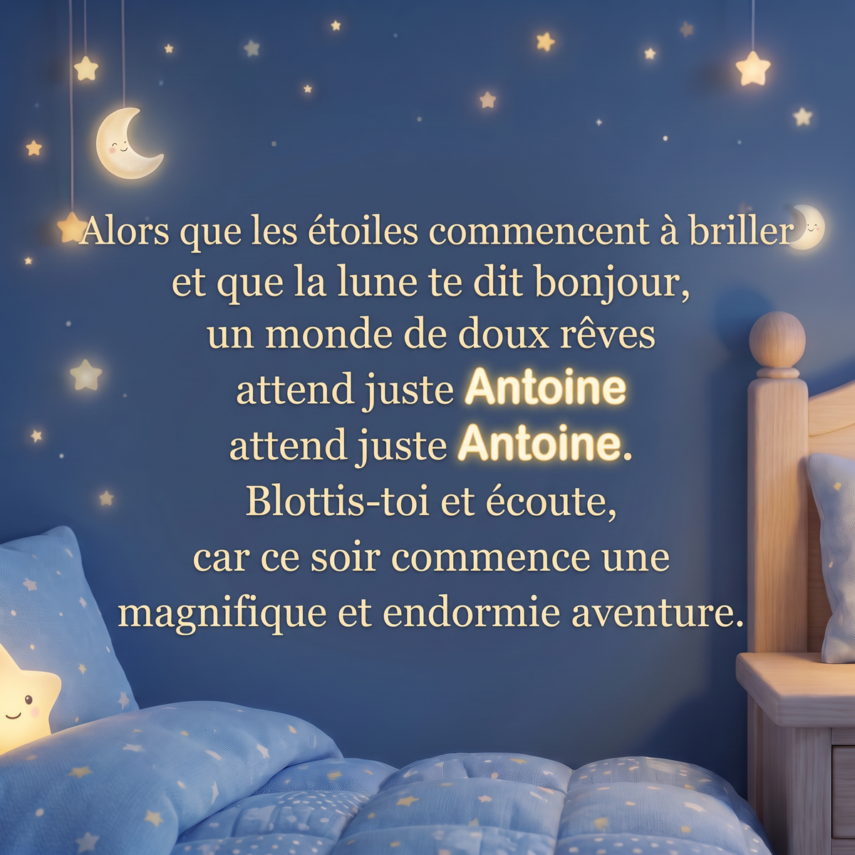 Quatrième de couverture de « Bonne nuit, Antoine »