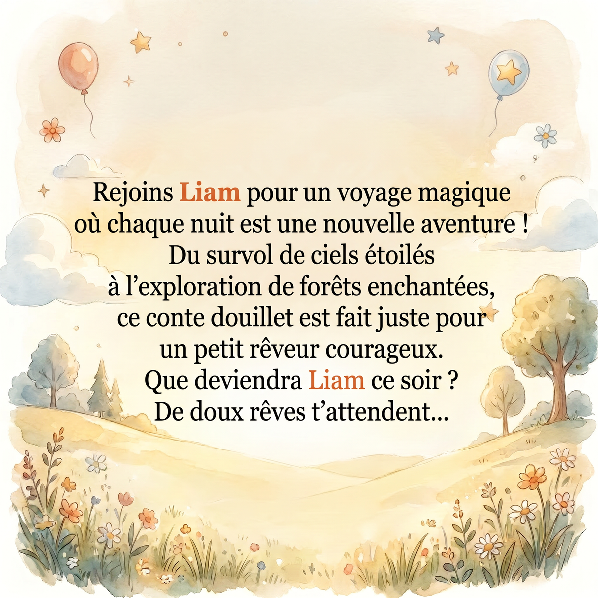 Quatrième de couverture de « Liam peut devenir ce qu’il veut » avec un texte sur les rêves.