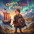 Livre personnalisé « Charles, le jeune viking » sur fond clair et neutre