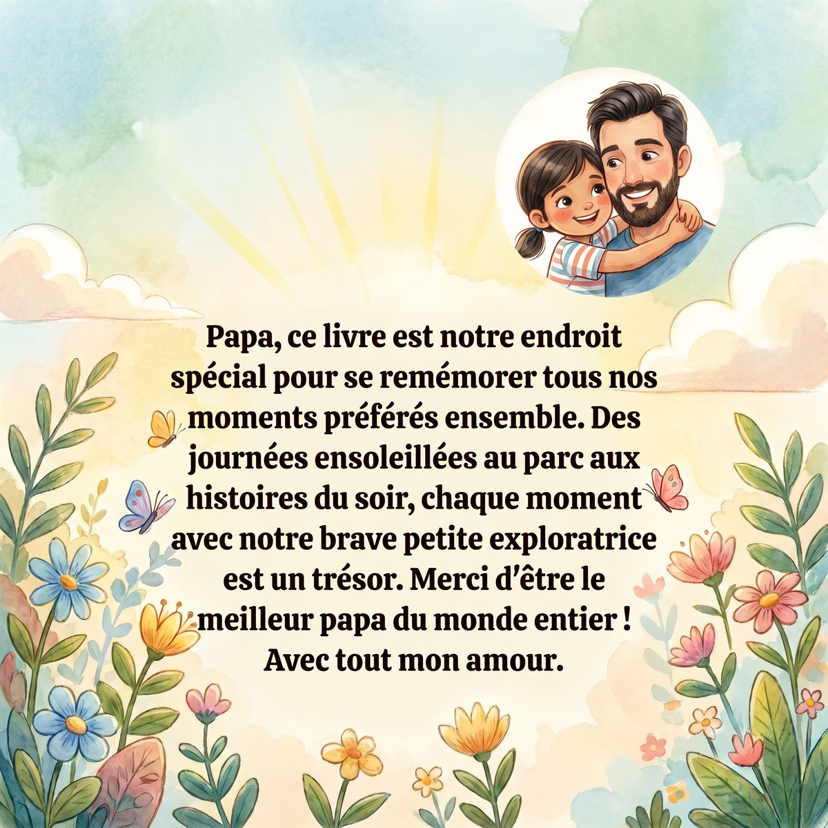 Quatrième de couverture de « Chloé et Papa: nos moments préférés »