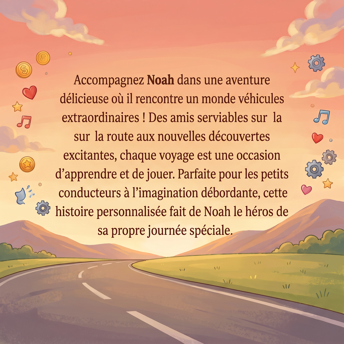 Quatrième de couverture de « Noah et la grande aventure des véhicules »