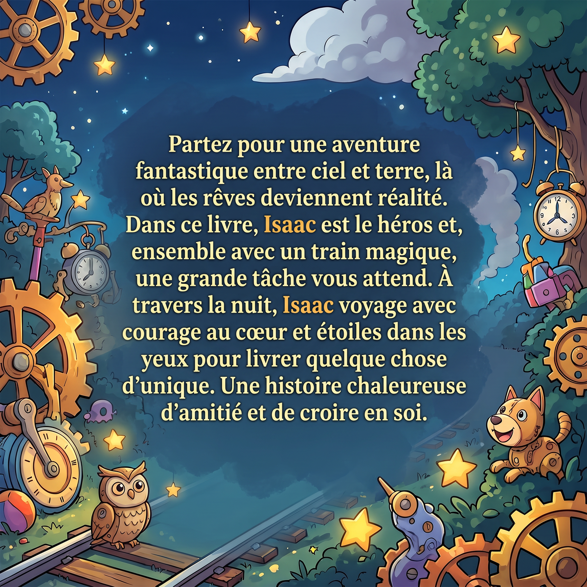 Quatrième de couverture de « Isaac et la grande aventure de l’ABC »