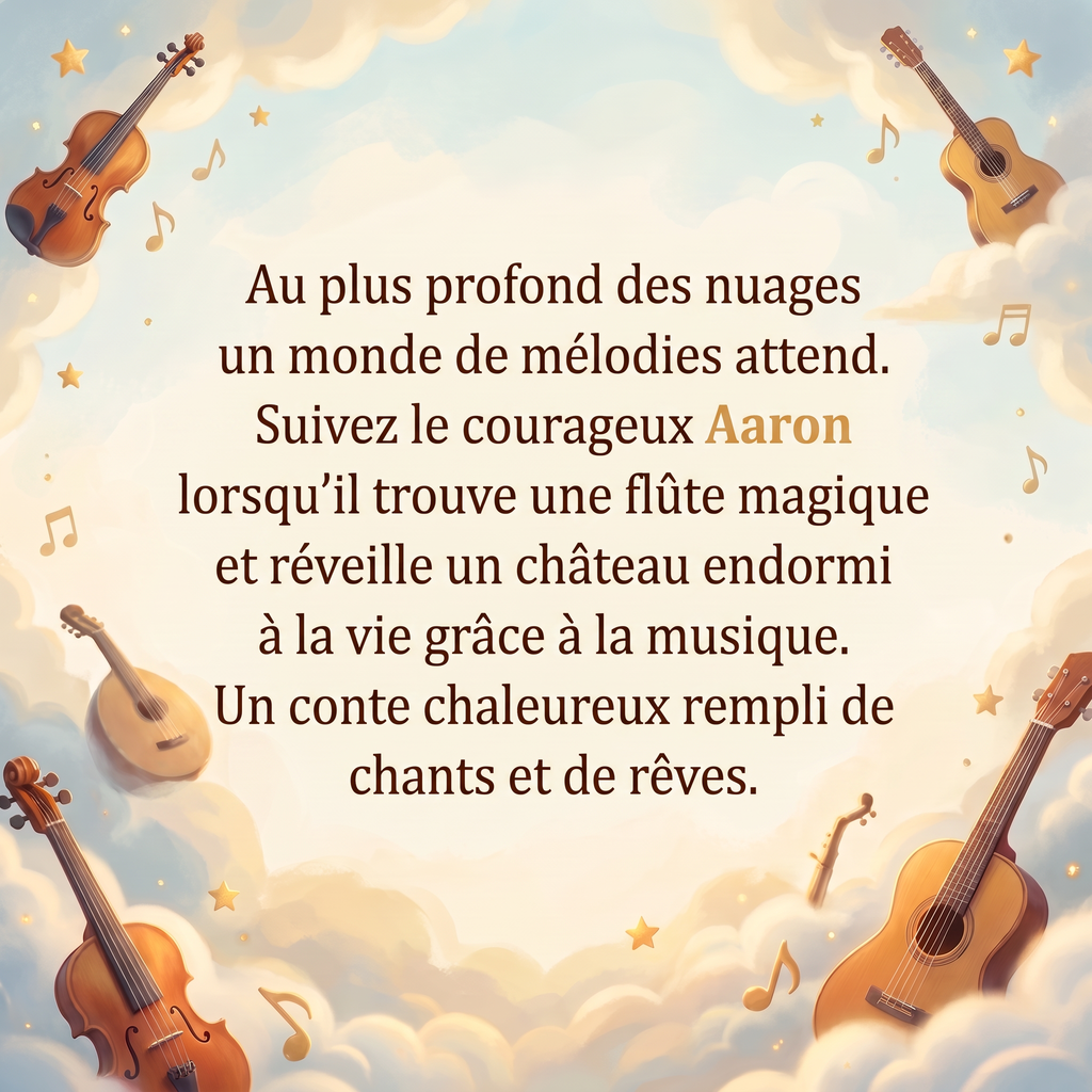 Quatrième de couverture de « Aaron et la mélodie des nuages »