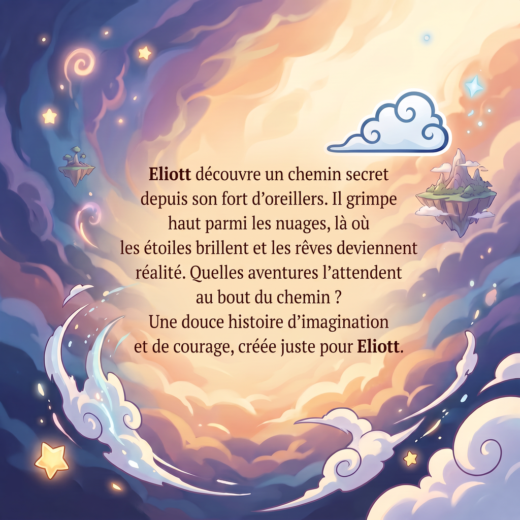 Quatrième de couverture de « Eliott et le chemin magique des étoiles »
