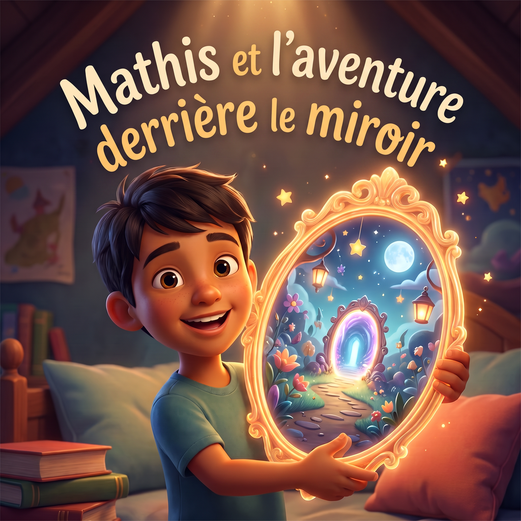 Couverture de « Mathis et l'aventure derrière le miroir »