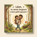 Maquette fermée du livre « Léon, tu seras toujours mon petit garçon ».