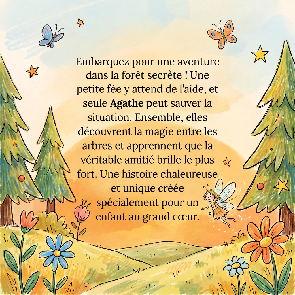 Quatrième de couverture de « Agathe et la Petite Fée de la Forêt »