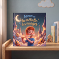 Livre fermé « Aaron et la mélodie des nuages » sur fond neutre