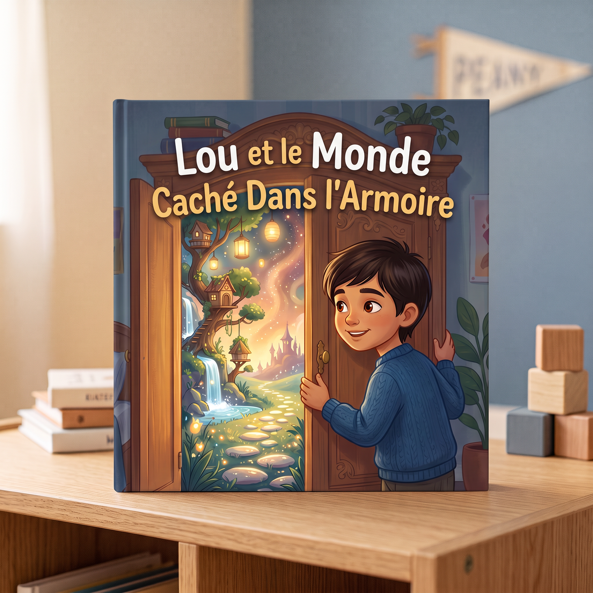Livre fermé « Lou et le Monde Caché Dans L'Armoire » sur fond neutre