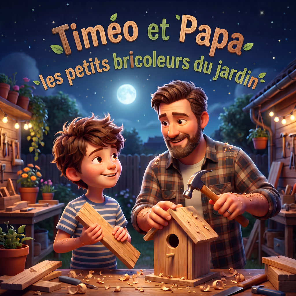 Couverture de « Timéo et Papa les petits bricoleurs du jardin »