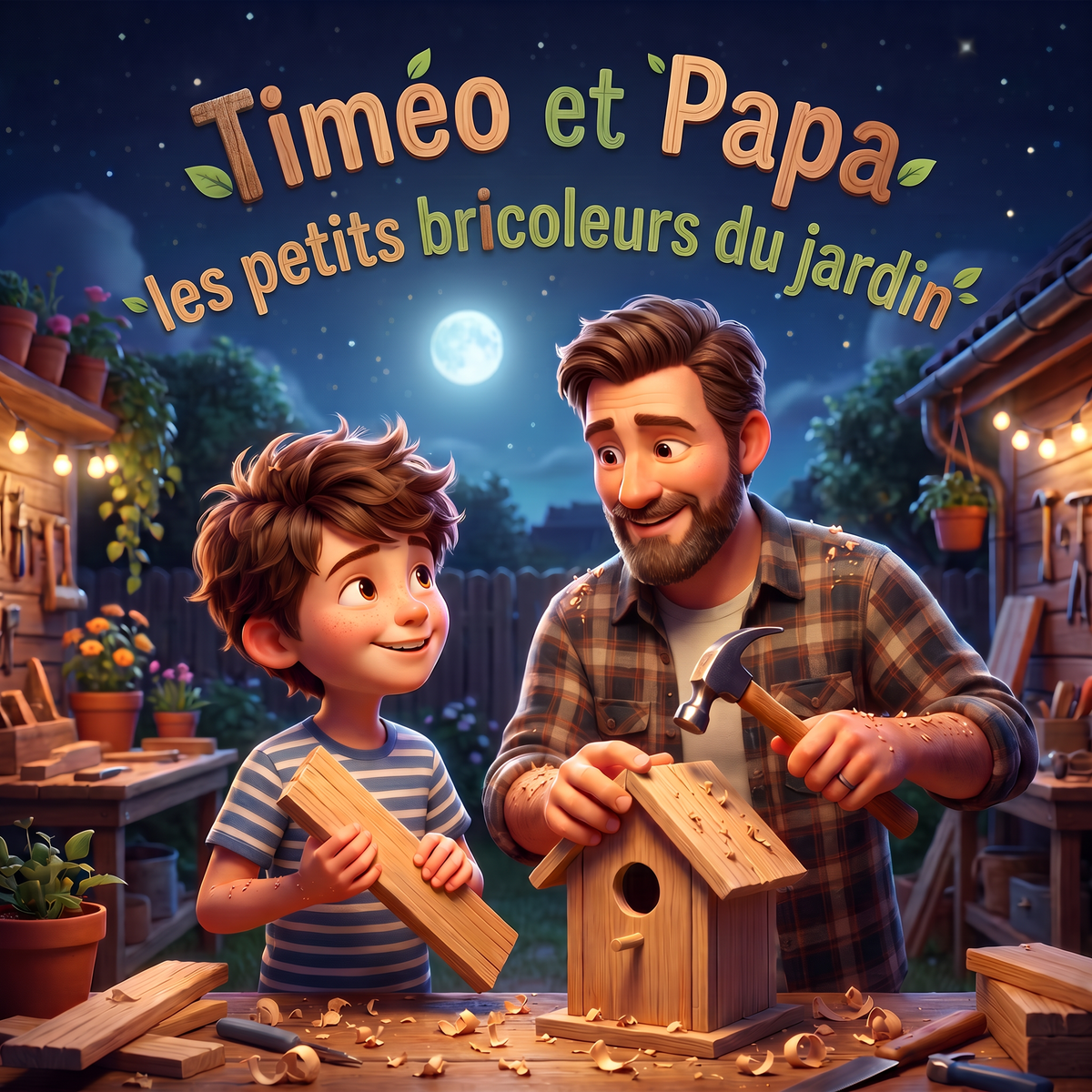 Couverture de « Timéo et Papa les petits bricoleurs du jardin »