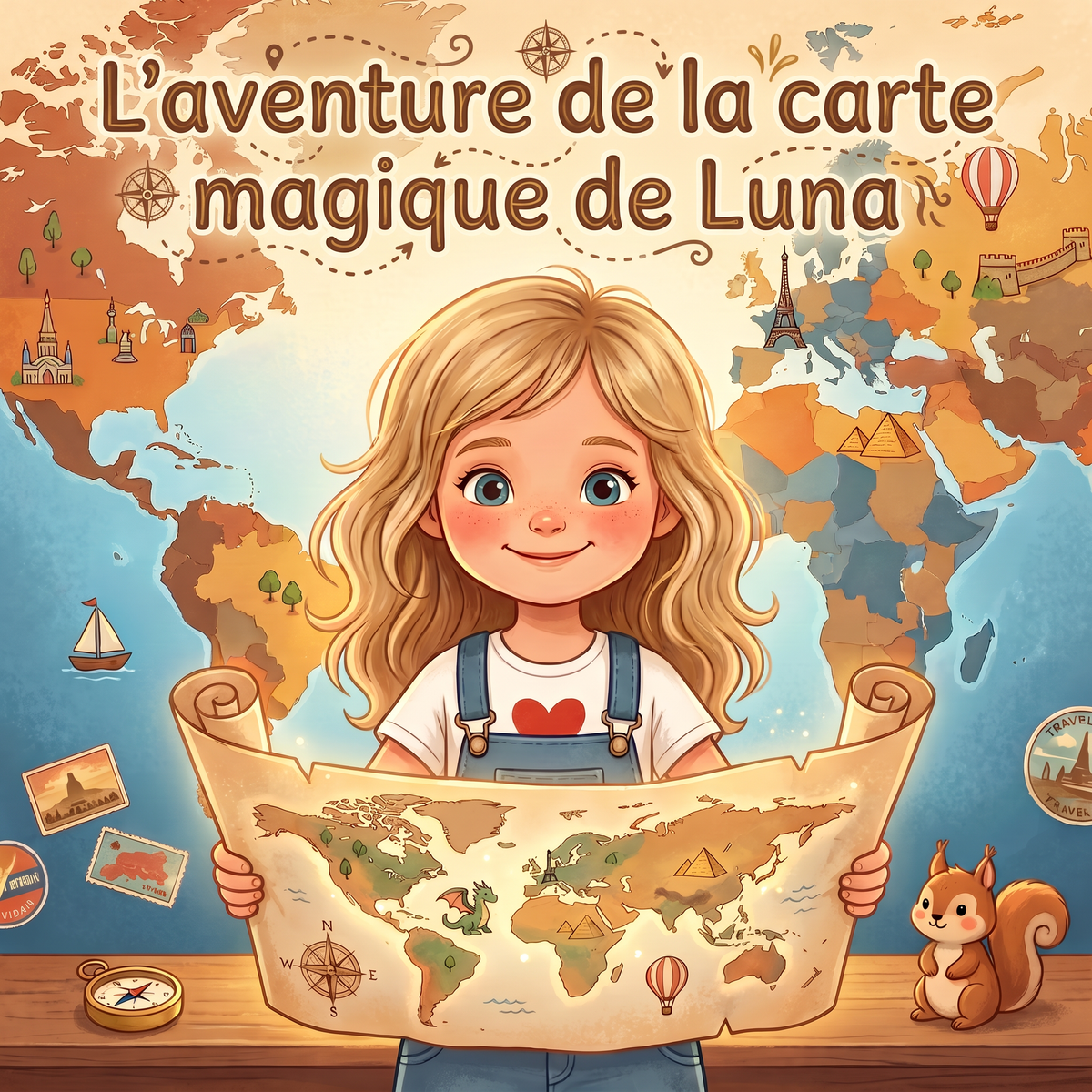 Couverture illustrée de « L’aventure de la carte magique de Luna »