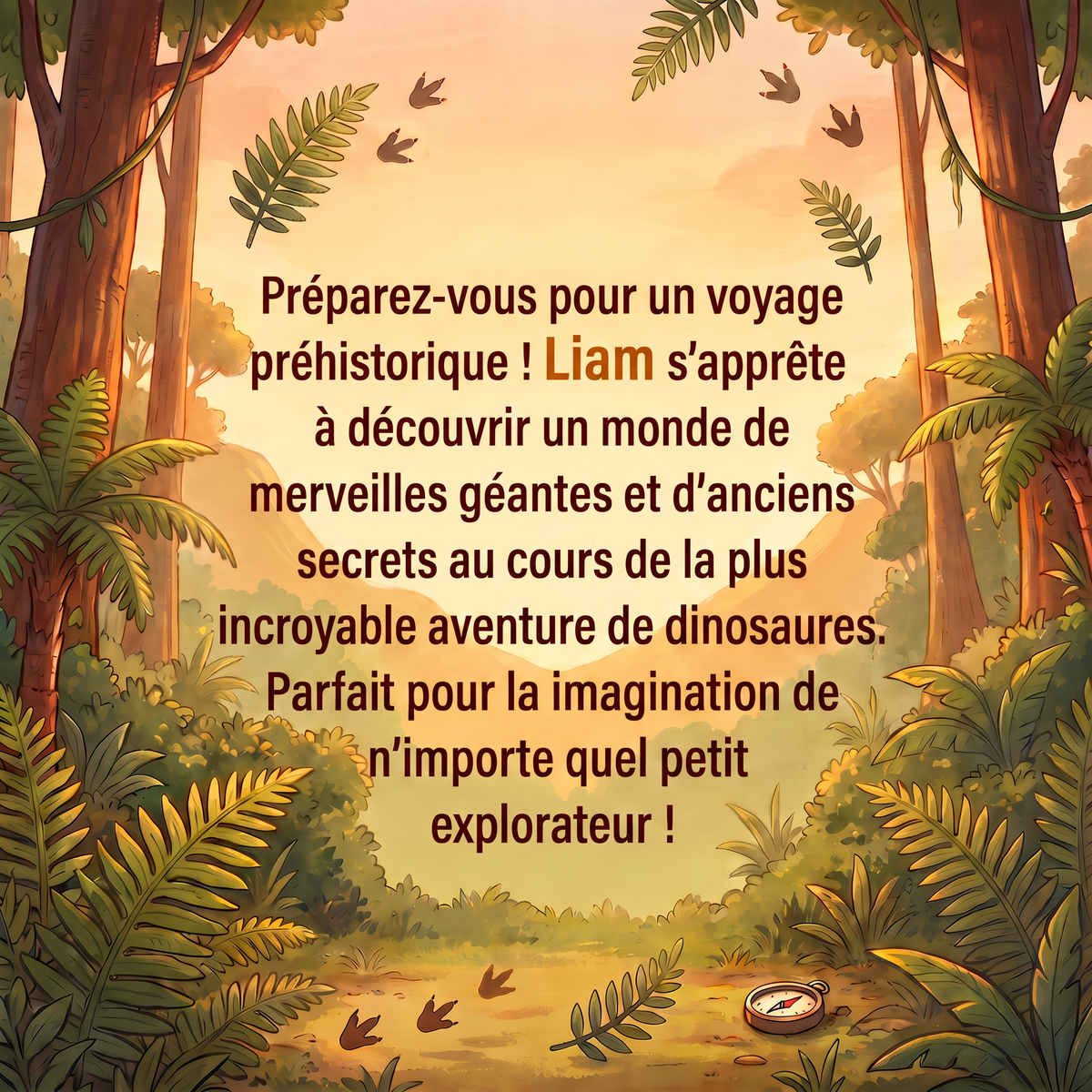 Quatrième de couverture de « Liam et la Grande Aventure Dino »
