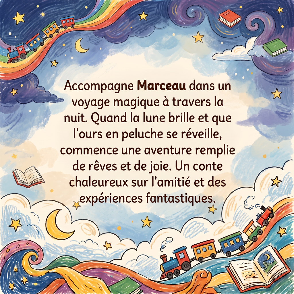 Quatrième de couverture de « Marceau et son ours au pays des nuages »