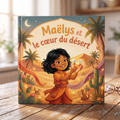 Livre fermé « Maëlys et le cœur du Désert » sur fond neutre