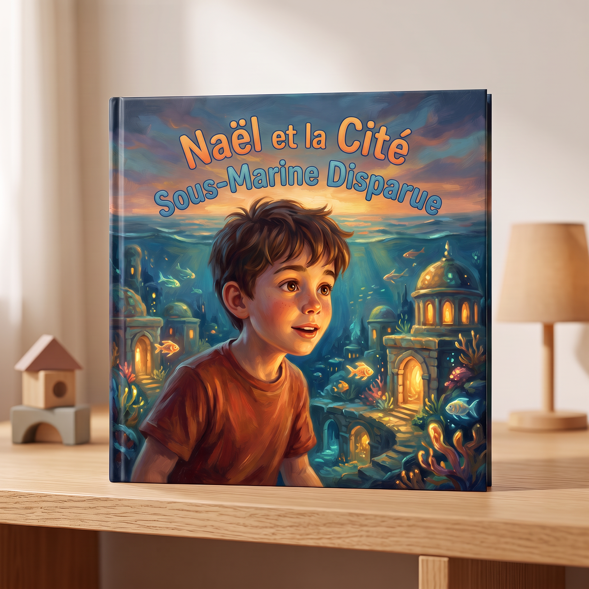 Livre fermé « Naël et la Cité Sous-Marine Disparue » sur fond neutre