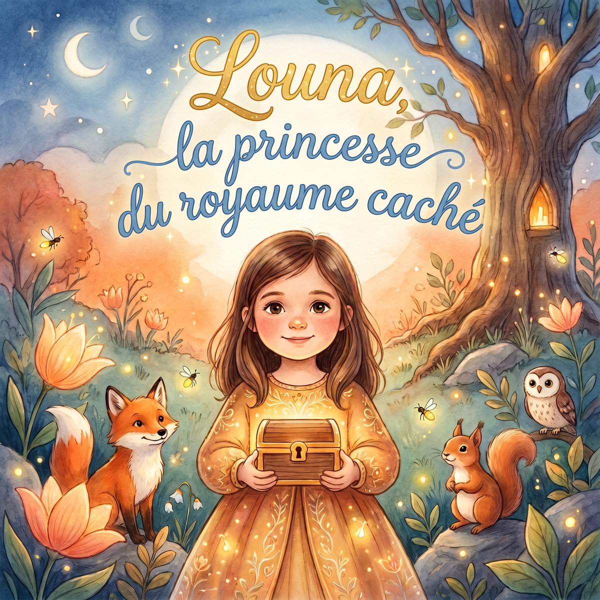 Couverture illustrée de « Louna, la princesse du royaume caché »