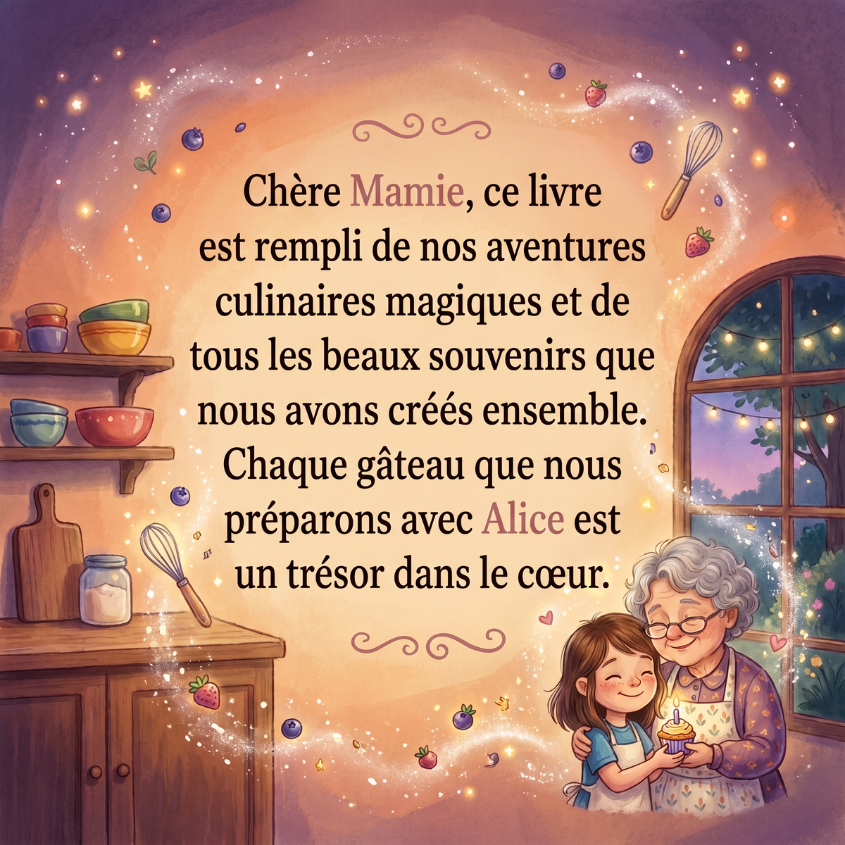 Quatrième de couverture de « Le magique atelier de gâteaux d'Alice et grand-mère »