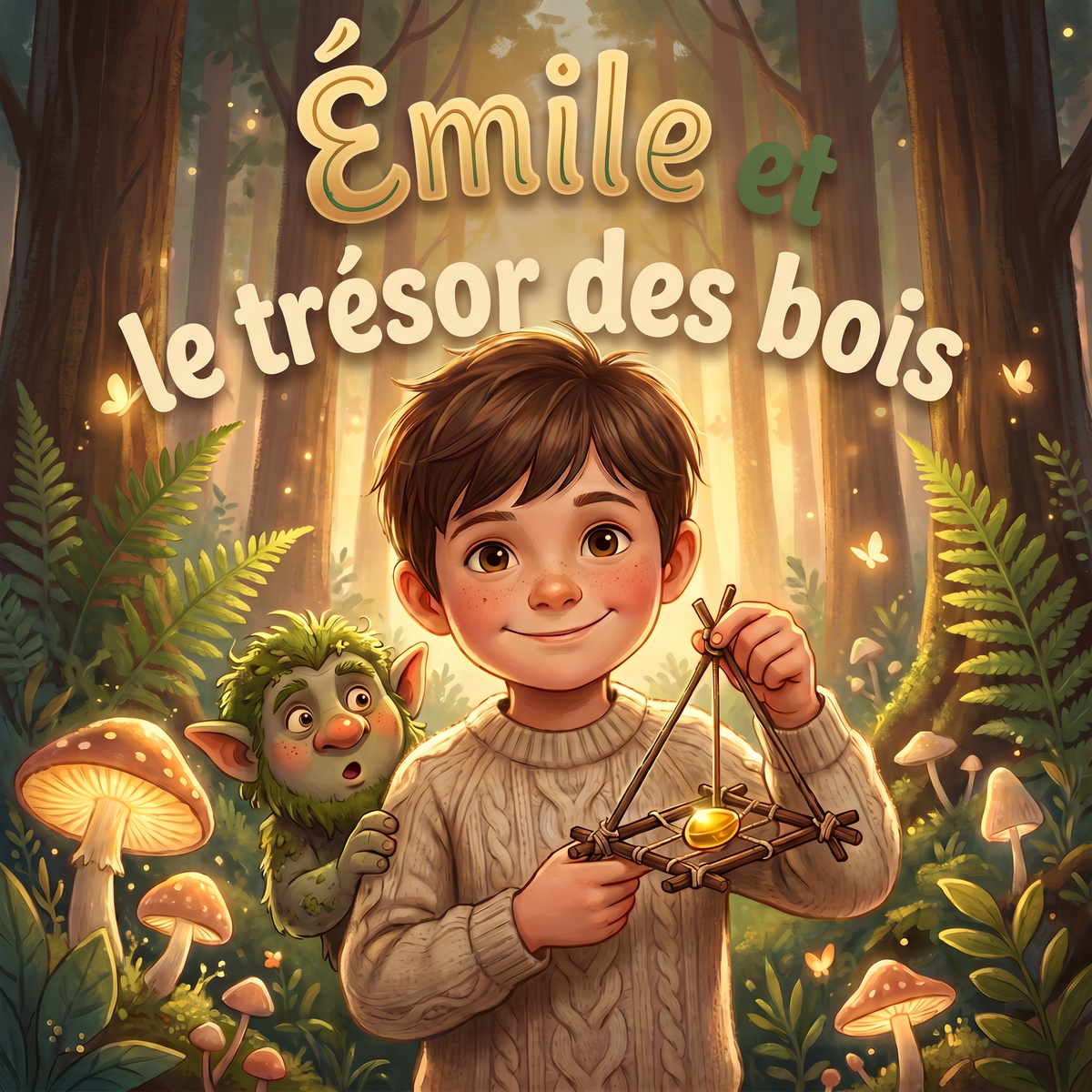 Couverture illustrée de « Émile et le trésor des bois »