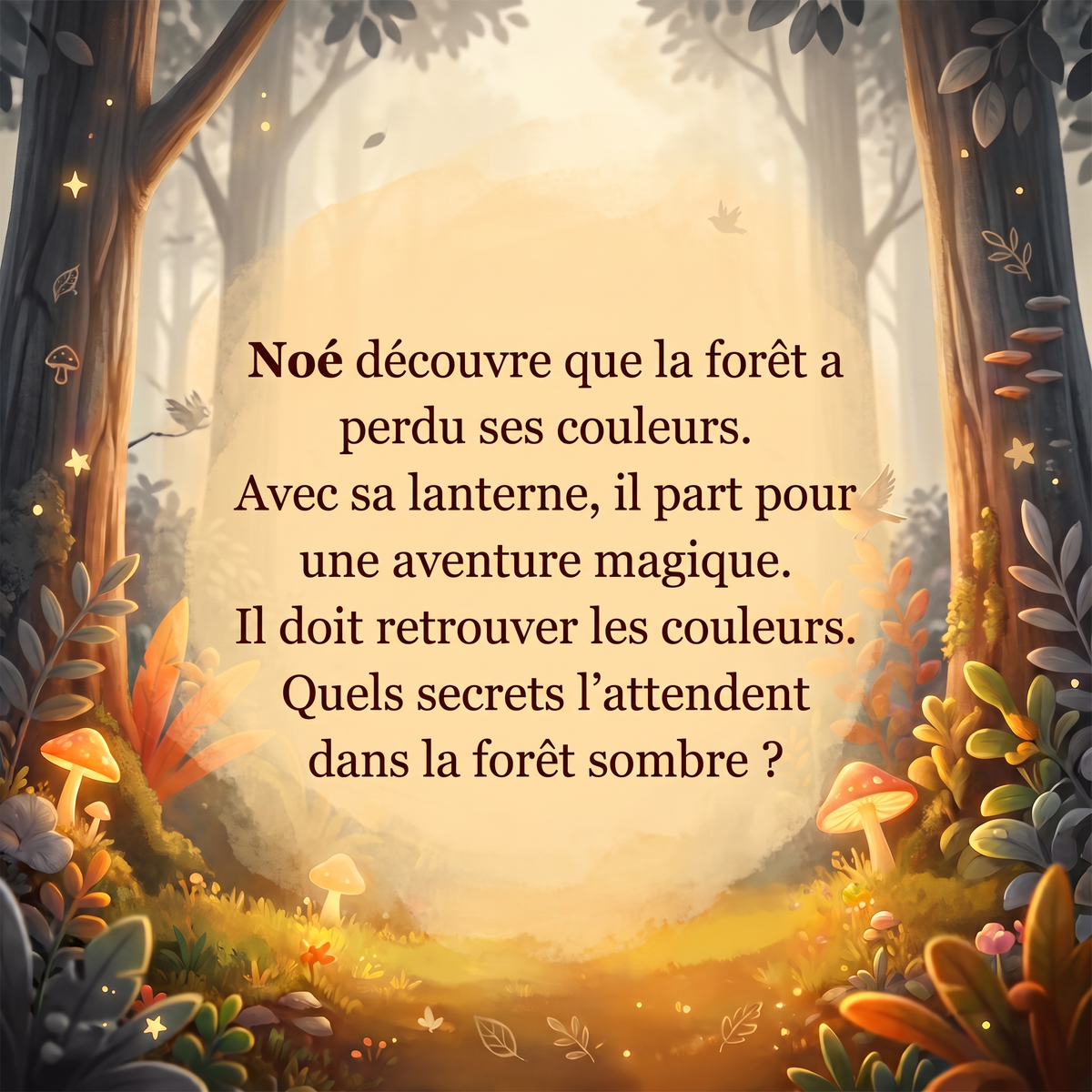 Quatrième de couverture de « Noé et la forêt qui a perdu ses couleurs »