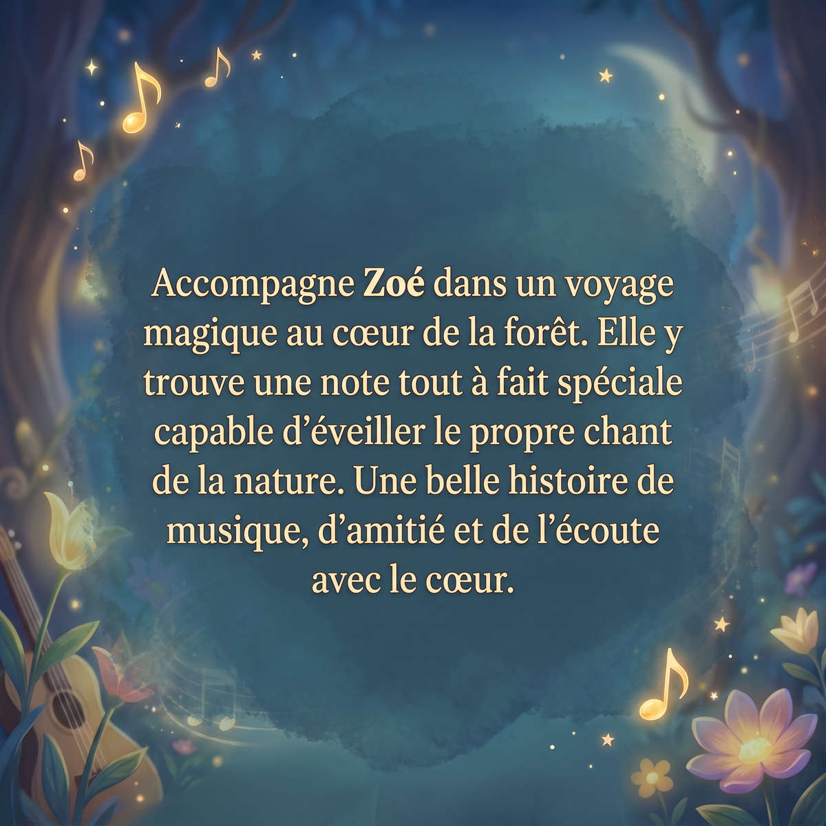 Quatrième de couverture de « Zoé et la note magique »