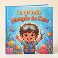 Livre fermé « La grande plongée de Théo » sur fond neutre